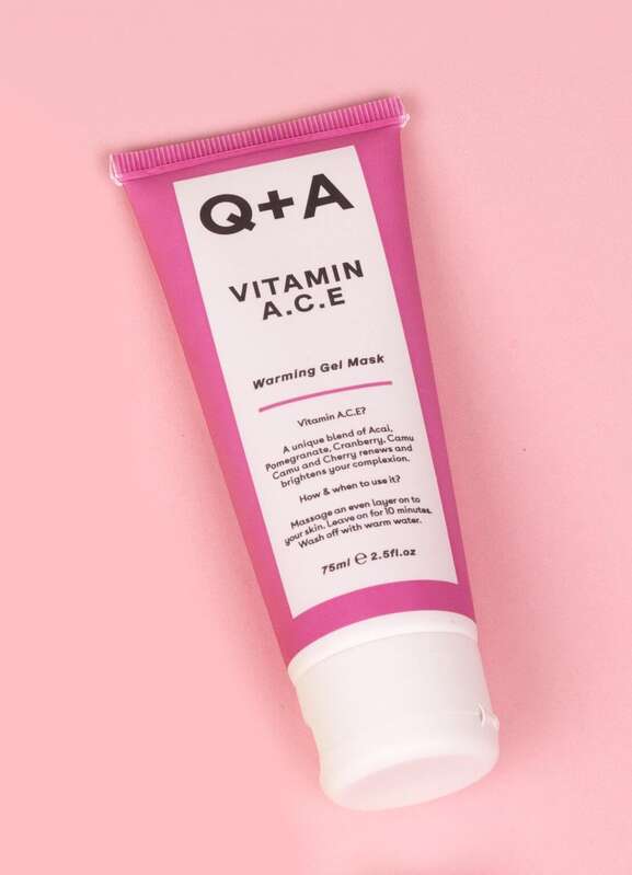 Gélová maska s vitamínmi Q+A Vitamin A.C.E Warming Gel Mask